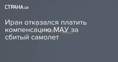 Иран отказался платить компенсацию МАУ за сбитый самолет - strana.ua - Украина - Иран - Сулеймань