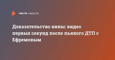 Михаил Ефремов - Эльман Пашаев - Доказательство вины: видео первых секунд после пьяного ДТП с Ефремовым - ren.tv