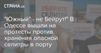 "Южный" - не Бейрут!" В Одессе вышли на протесты против хранения опасной селитры в порту - strana.ua - Одесса - Бейрут - Новости Одессы