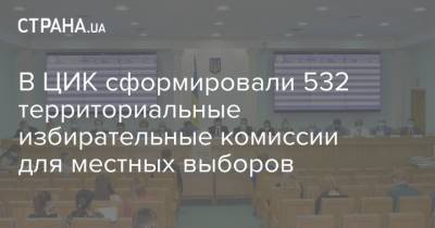 В ЦИК сформировали 532 территориальные избирательные комиссии для местных выборов - strana.ua - Украина - Киев - Крым