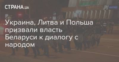 Украина, Литва и Польша призвали власть Беларуси к диалогу с народом - strana.ua - США - Украина - Белоруссия - Польша - Литва - Чехия - Прага