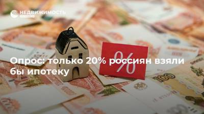 Опрос: только 20% россиян взяли бы ипотеку - realty.ria.ru - Москва