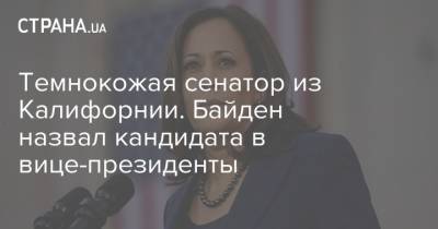 Хиллари Клинтон - Камала Харрис - Джо Байден - Темнокожая сенатор из Калифорнии. Байден назвал кандидата в вице-президенты - strana.ua - США - Индия - шт. Калифорния - Ямайка