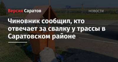 Чиновник сообщил, кто отвечает за свалку у трассы в Саратовском районе - nversia.ru
