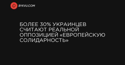 Более 30% украинцев считают реальной оппозицией «Европейскую Солидарность» - bykvu.com - Украина - Крым - Луганская обл. - Донецкая обл.