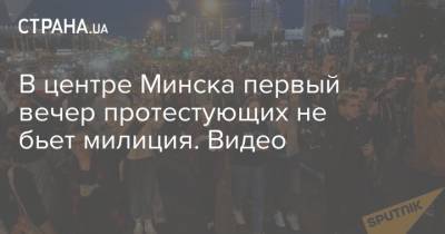 Александр Лукашенко - Юрий Караев - В центре Минска первый вечер протестующих не бьет милиция. Видео - strana.ua - Белоруссия - Минск