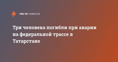 Три человека погибли при аварии на федеральной трассе в Татарстане - ren.tv - Московская обл. - респ. Татарстан - район Бавлинский