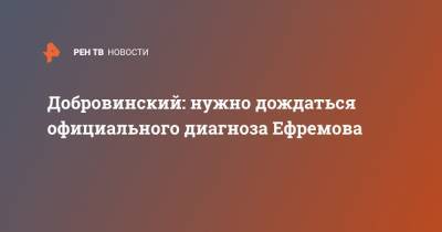 Михаил Ефремов - Александр Добровинский - Эльман Пашаев - Добровинский: нужно дождаться официального диагноза Ефремова - ren.tv - Москва