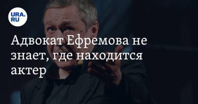 Михаил Ефремов - Эльман Пашаев - Адвокат Ефремова не знает, где находится актер - ura.news - Москва