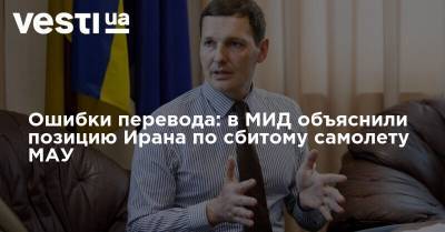 Евгений Енин - Ошибки перевода: в МИД объяснили позицию Ирана по сбитому самолету МАУ - vesti.ua - Иран