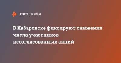 Владимир Путин - Сергей Фургал - Михаил Дегтярев - В Хабаровске фиксируют снижение числа участников несогласованных акций - ren.tv - Россия - Хабаровский край - Хабаровск