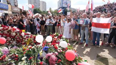 Александр Тарайковский - В Минске проходит акция памяти погибшего в ходе протестов - russian.rt.com - Белоруссия - Минск