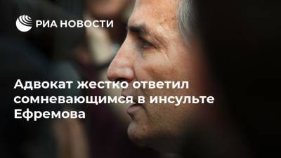 Михаил Ефремов - Эльман Пашаев - Адвокат жестко ответил сомневающимся в инсульте Ефремова - ria.ru - Москва