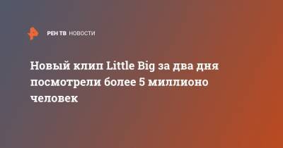 Дмитрий Красилов - Новый клип Little Big за два дня посмотрели более 5 миллионо человек - ren.tv - Россия