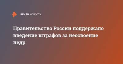 Правительство России поддержало введение штрафов за неосвоение недр - ren.tv - Россия - респ. Татарстан