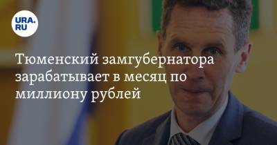 Тюменский замгубернатора зарабатывает в месяц по миллиону рублей - ura.news - Тюменская обл.