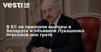 Александр Лукашенко - Светлана Тихановская - В ЕС не признали выборы в Беларуси и объявили Лукашенко персоной нон грата - vesti.ua - Белоруссия