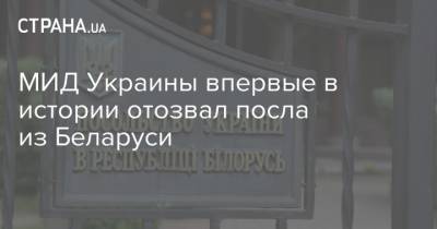 Александр Лукашенко - Игорь Кизим - МИД Украины впервые в истории отозвал посла из Беларуси - strana.ua - Украина - Киев - Белоруссия - Минск - Посол