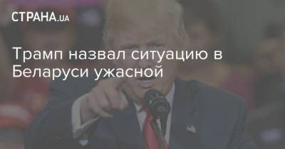 Дональд Трамп - Трамп назвал ситуацию в Беларуси ужасной - strana.ua - США - Вашингтон - Белоруссия