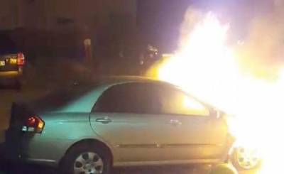 В сети появилось видео момента поджога автомобиля "Схем" - prm.ua