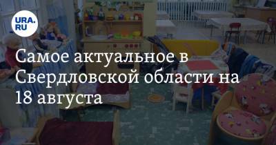 Алексей Орлов - Самое актуальное в Свердловской области на 18 августа. В регионе откроют рестораны и детсады, в Екатеринбурге затопило улицу - ura.news - Россия - Екатеринбург - Свердловская обл.