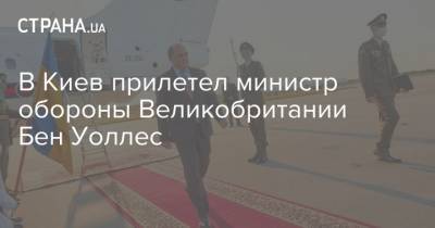 Бен Уоллес - В Киев прилетел министр обороны Великобритании Бен Уоллес - strana.ua - Россия - Китай - Украина - Киев - Англия - Минобороны