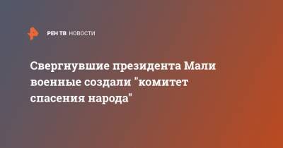 Буба Сиссе - Свергнувшие президента Мали военные создали "комитет спасения народа" - ren.tv - Мали