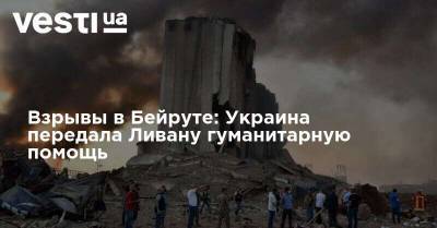 Взрывы в Бейруте: Украина передала Ливану гуманитарную помощь - vesti.ua - Украина - Ливан - Бейрут