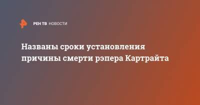 Сергей Лукьянов - Энди Картрайт - Названы сроки установления причины смерти рэпера Картрайта - ren.tv - Санкт-Петербург