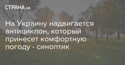 Наталья Диденко - Наталка Диденко - На Украину надвигается антициклон, который принесет комфортную погоду - синоптик - strana.ua - Украина - Киев