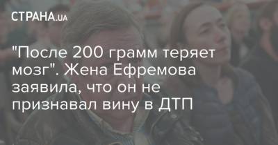 Михаил Ефремов - Сергей Захаров - Софья Кругликова - "После 200 грамм теряет мозг". Жена Ефремова заявила, что он не признавал вину в ДТП - strana.ua - Москва - Украина