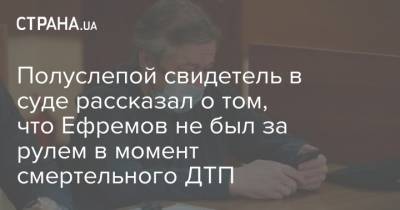 Эльман Пашаев - Александр Кобец - Полуслепой свидетель в суде рассказал о том, что Ефремов не был за рулем в момент смертельного ДТП - strana.ua - Москва