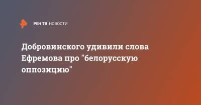 Михаил Ефремов - Сергей Захаров - Александр Добровинский - Эльман Пашаев - Александр Кобец - Добровинского удивили слова Ефремова про "белорусскую оппозицию" - ren.tv