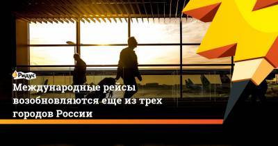 Дмитрий Горин - Международные рейсы возобновляются еще из трех городов России - ridus.ru - Москва - Россия - Санкт-Петербург - Египет - Лондон - Мексика - Мальдивы - Ростов-На-Дону - Анкара - Куба - Эмираты - Стамбул