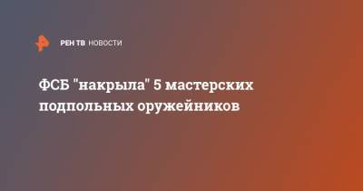 ФСБ "накрыла" 5 мастерских подпольных оружейников - ren.tv - Россия - Санкт-Петербург - Московская обл. - Тульская обл.