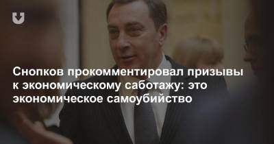 Николай Снопков - Снопков прокомментировал призывы к экономическому саботажу: это экономическое самоубийство - news.tut.by