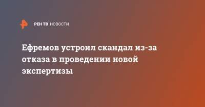 Михаил Ефремов - Эльман Пашаев - Ефремов устроил скандал из-за отказа в проведении новой экспертизы - ren.tv - Москва