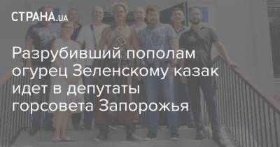 Владимир Зеленский - Разрубивший пополам огурец Зеленскому казак идет в депутаты горсовета Запорожья - strana.ua - Украина - Запорожская обл. - Запорожье