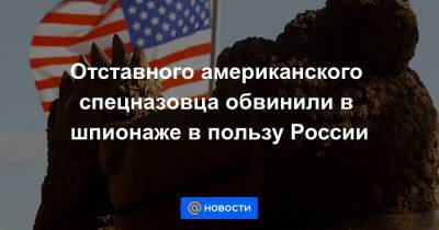 Отставного американского спецназовца обвинили в шпионаже в пользу России - news.mail.ru - Россия - США