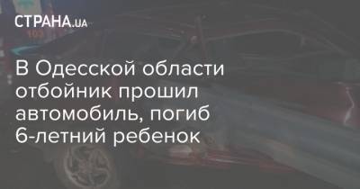В Одесской области отбойник прошил автомобиль, погиб 6-летний ребенок - strana.ua - Украина - Одесса - Одесская обл. - район Измаильский - Рени