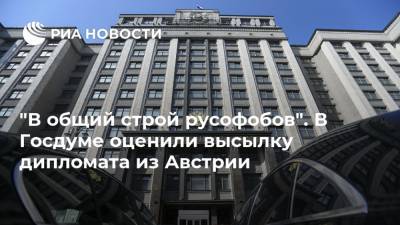 Елен Панин - "В общий строй русофобов". В Госдуме оценили высылку дипломата из Австрии - ria.ru - Москва - Австрия - Россия - США