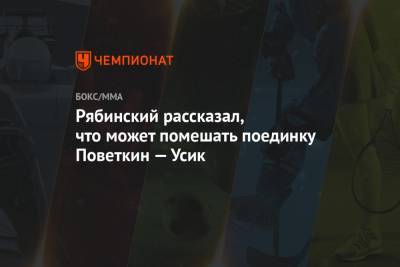 Александр Поветкин - Александр Усик - Андрей Рябинский - Рябинский рассказал, что может помешать поединку Поветкин — Усик - championat.com