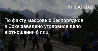 По факту беспорядков в Сохе заведено уголовное дело в отношении 6 лиц - gazeta.uz - Узбекистан - Киргизия - Ферганская обл. - Баткенской обл.