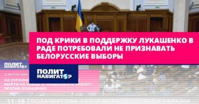 Соломия Бобровская - Под крики в поддержку Лукашенко в Раде потребовали не признавать... - politnavigator.net - Украина - Белоруссия - Минск - Бобруйск - Пинск