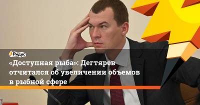 Михаил Дегтярев - «Доступная рыба»: Дегтярев отчитался обувеличении объемов врыбной сфере - ridus.ru - Хабаровский край