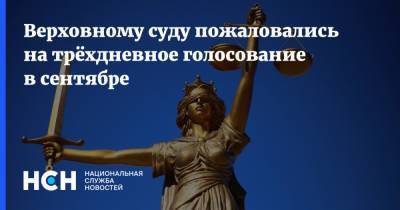 Верховному суду пожаловались на трёхдневное голосование в сентябре - nsn.fm - Россия