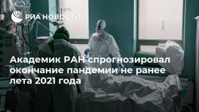 Академик РАН спрогнозировал окончание пандемии не ранее лета 2021 года - ria.ru - Москва - Россия