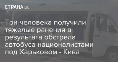 Илья Кива - Азов - Три человека получили тяжелые ранения в результата обстрела автобуса националистами под Харьковом - Кива - strana.ua - Украина - Киев - Харьков