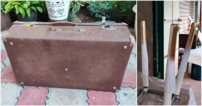 Достойная идея использования старого чемодана для обновления интерьера - skuke.net