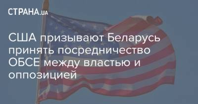 Майк Помпео - Стивен Биган - Эди Рам - США призывают Беларусь принять посредничество ОБСЕ между властью и оппозицией - strana.ua - США - Белоруссия - Минск